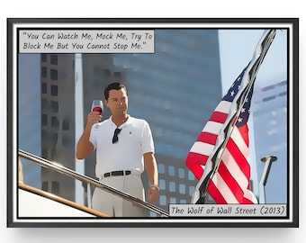 The Wolf of Wall Street Movie Poster: Leonardo DiCaprio Comic Art Print