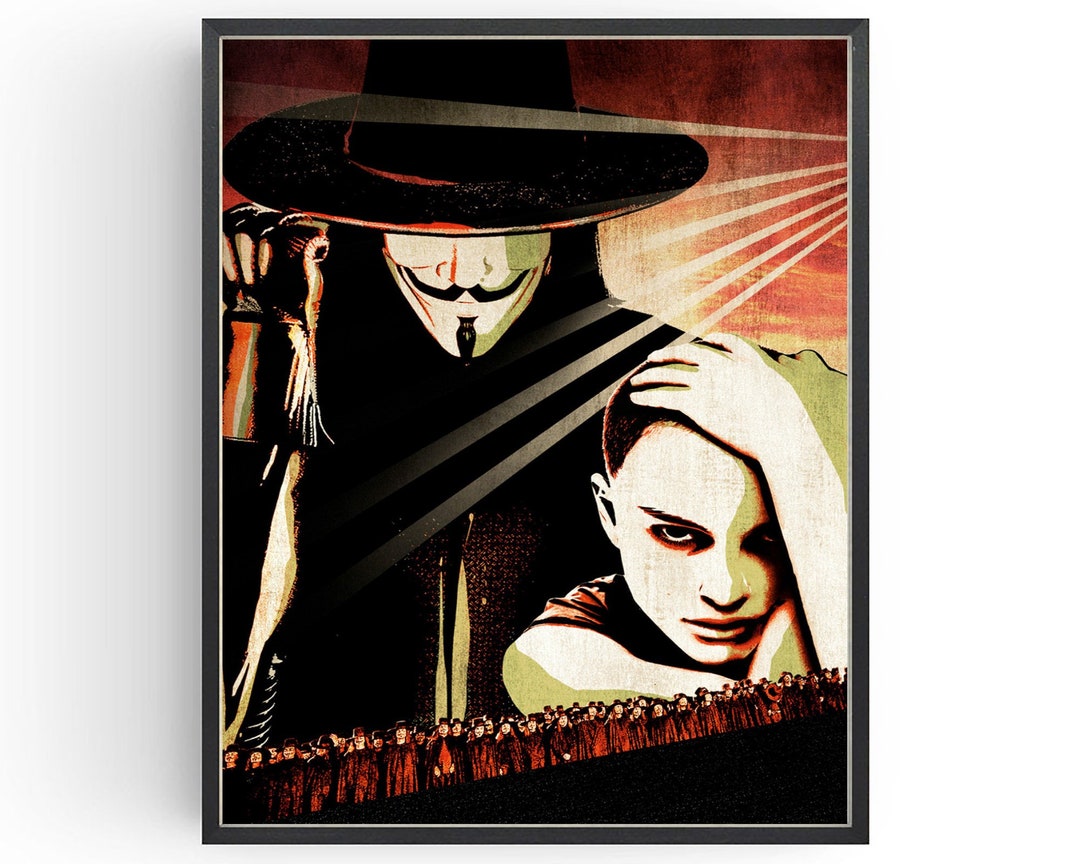 V for Vendetta Movie Poster: Natalie Portman Wall Art - Etsy