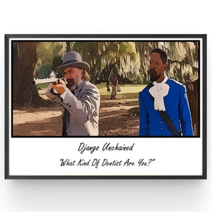 Django Unchained Movie Poster: Comic Art Print