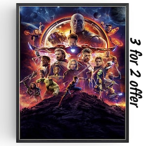 Avengers Endgame Movie Poster: Thanos, Classic Films Wall Art
