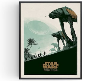 Star Wars Rogue One Movie Poster Wall Art Classic Films Man Cave Birthday Gifts under 20