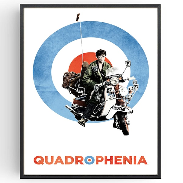 Quadrophenia Movie Poster Vespa Wall Art Classic Films Man Cave Prints Birthday Gifts under 20