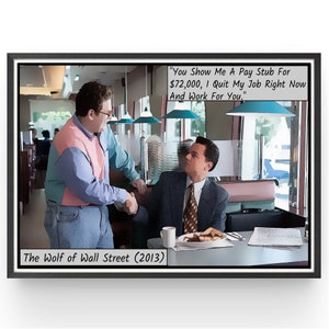 The Wolf of Wall Street Comic Art Movie Poster Print