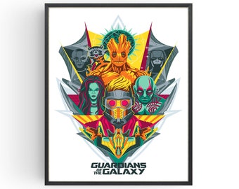 Guardians of the Galaxy Movie Poster Groot Wall Art Classic Films Man Cave Birthday Gifts under 20