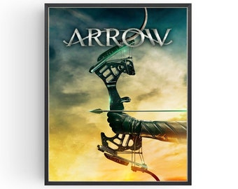Arrow Poster Superhero Wall Art Classic TV Man Cave Prints Birthday Gifts under 20