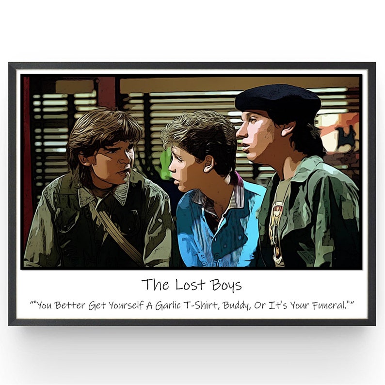 The Lost Boys Movie Poster Vampire Poster Corey Haim Bedroom Etsy