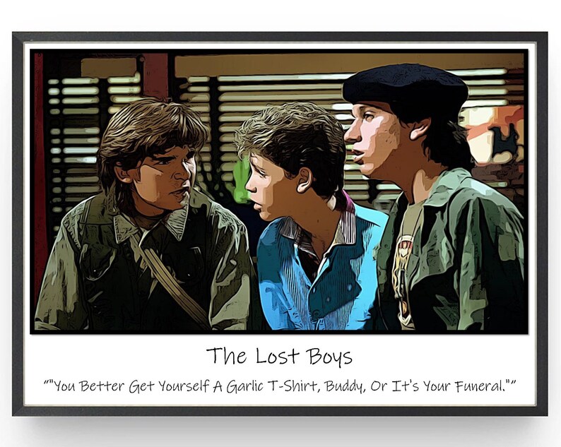 The Lost Boys Movie Poster Vampire Poster Corey Haim Bedroom Etsy
