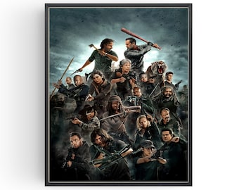 The Walking Dead Poster Andrew Lincoln Wall Art Classic TV Man Cave Prints Birthday Gifts under 20