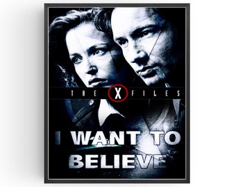 X Files Poster Gillian Anderson Wall Art Classic TV Man Cave Prints Birthday Gifts under 20