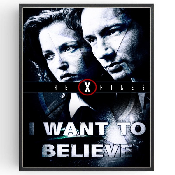 X Files Poster Gillian Anderson Wall Art Classic TV Man Cave Prints Birthday Gifts under 20