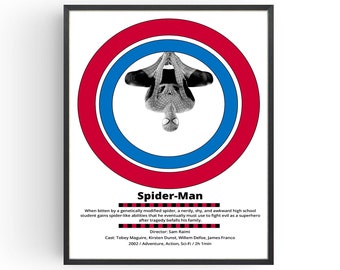 Spider-Man-filmposter: minimalistische muurkunst