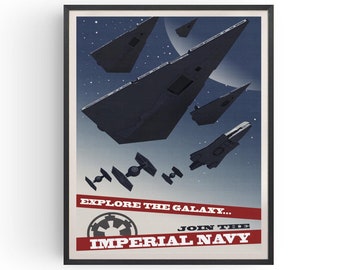 Star Wars Propaganda Movie Poster Wall Art Classic Films Man Cave Birthday Gifts under 20