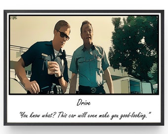 Drive Movie Poster: Ryan Gosling, Bryan Cranston Comic Art Print
