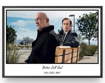 Better Call Saul Comic Art Poster: Fan Gift, Man Cave Decor