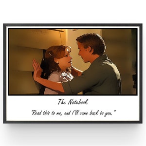 The notebook filmposter Ryan Gosling Rachel McAdams James Garner slaapkamer muur kunst fanart kerstcadeau komische stijl afdrukken cadeaus onder de 20