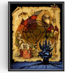 Cartaz do filme The Dark Crystal Jim Henson Muppets Arte de parede Filmes clássicos Impressões de cavernas do homem Presentes de aniversário para menores de 20 anos