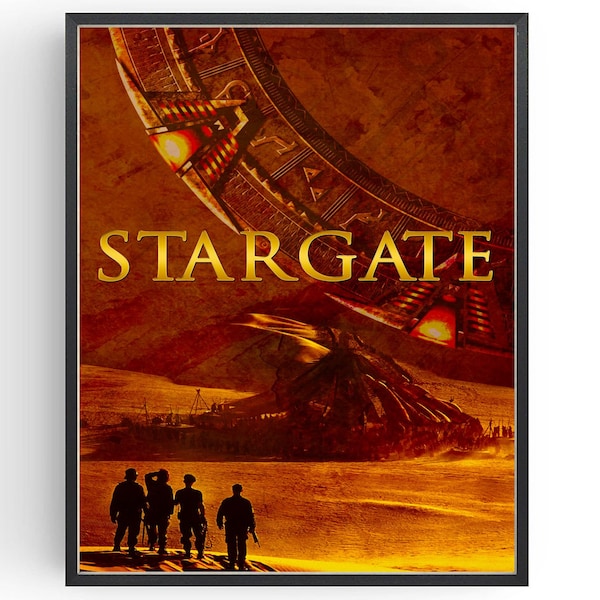 Stargate Movie Poster Kurt Russell Wall Art Classic Films Man Cave Prints Birthday Gifts under 20