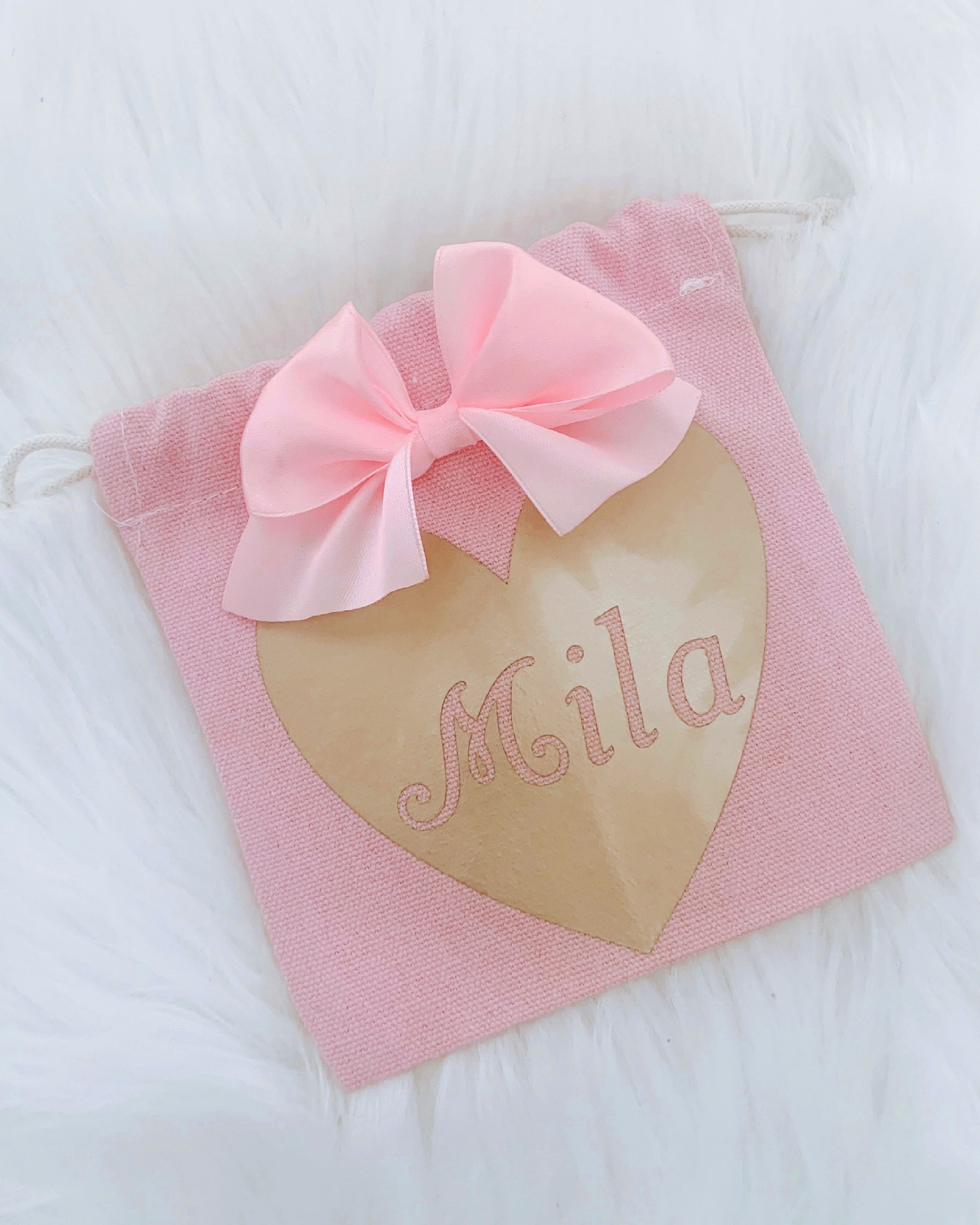 Pink personalised party baby shower children gift bag favour Etsy