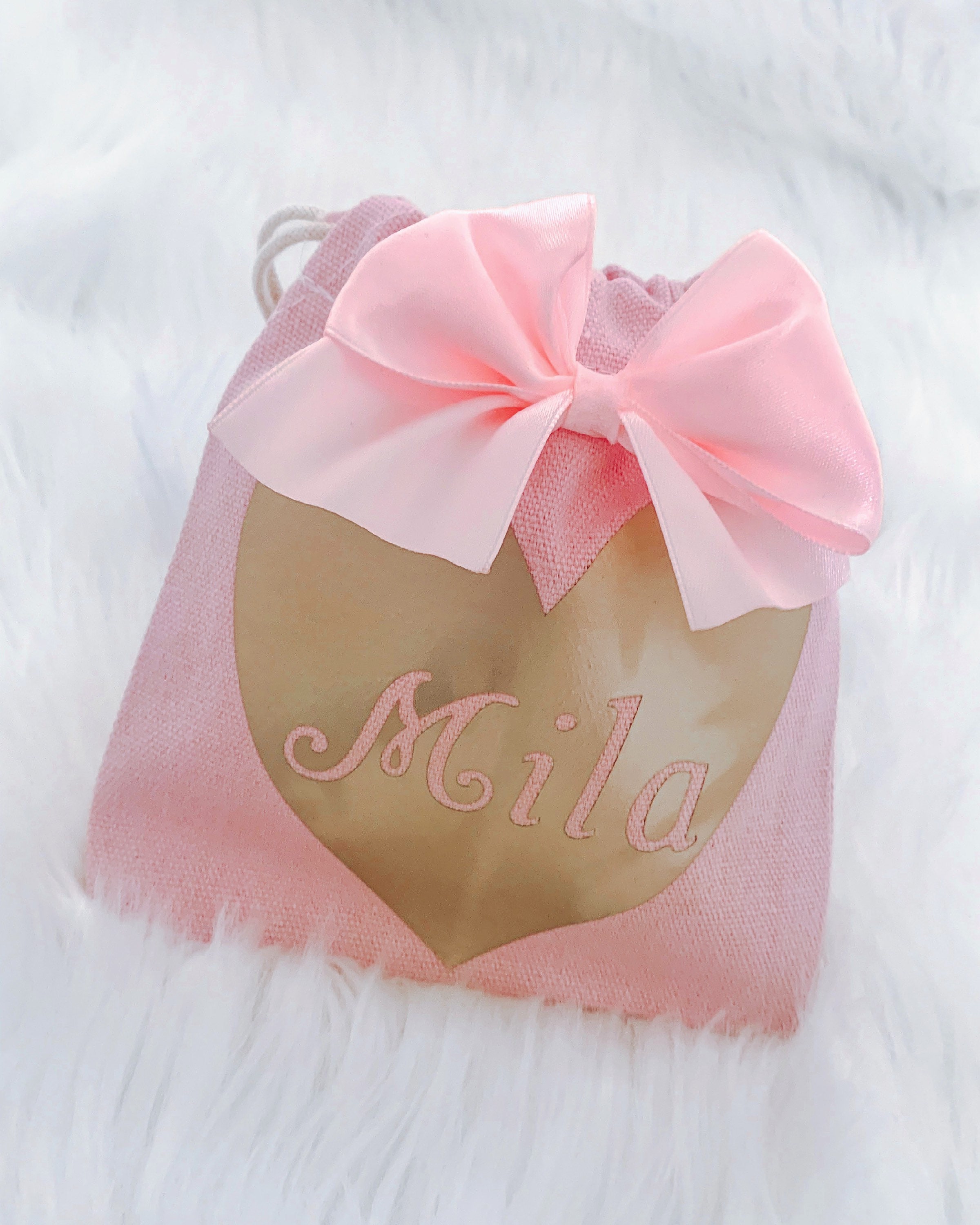 Pink personalised party baby shower children gift bag favour Etsy