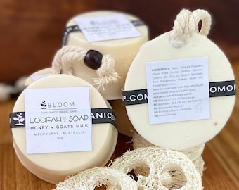 Honey + Goats Milk Loofah In A Soap 90g