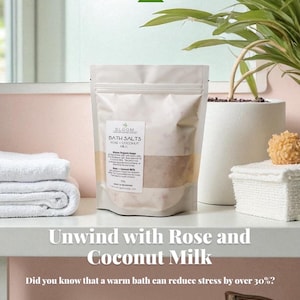 Rose + Coconut Milk Organic Bath Salts