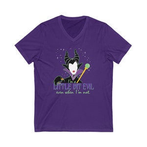 Maleficent Unisex V-Neck Shirt for Women Halloween , Malificent V Neck T Shirt, Villain Shirt, Villian Shirt, Villain tshirt for woman