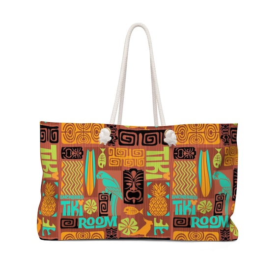 Tiki Room Inspired Tote Bag, Canvas Bag, DisneyWorld Bag, Disneyland Bag, Tiki Room Inspired Travel Bag