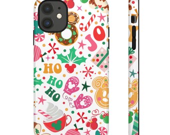 Mickey Christmas Phone Case | Christmas  Impact Resistant Tough Cell Phone Case| Christmas Phone Case for Disney Fan