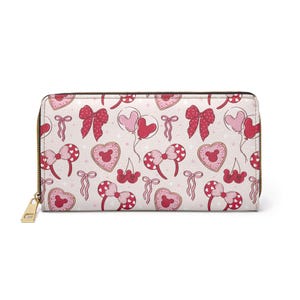 Valentinstag Minnie Reißverschluss Geldbörse - entzückende Minnie Ohren Zubehör - Einzigartige Geschenkidee für Sie - Minnie Herz Geldbörse zum Valentinstag