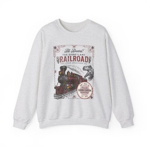 All Aboard Disneyland Railroad Unisex Crewneck-tröja - Perfekt för din Disneyland-semester, Disneyland Ride-tröja för Disney-fans Ash