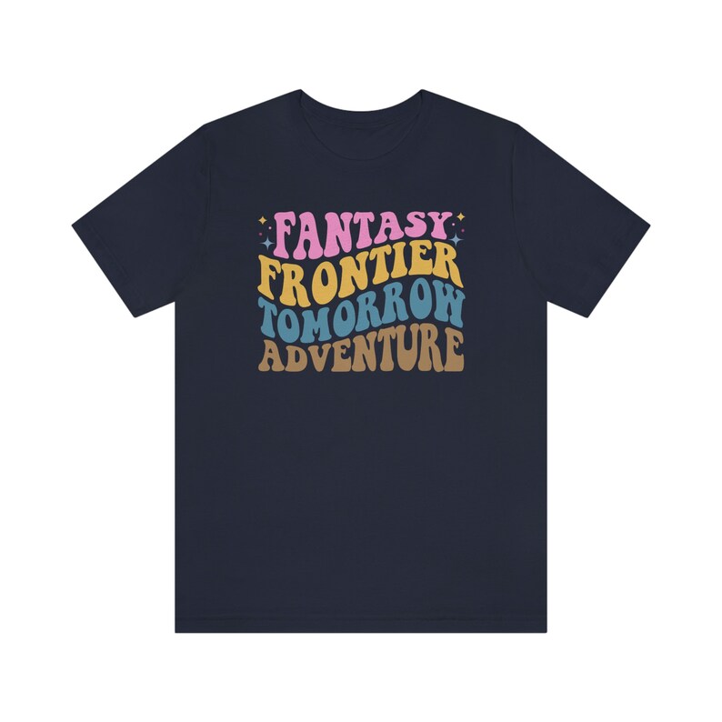 Colorful Lands Shirt for Disneyland or DisneyWorld Fans | T Shirt Fantasyland, Adventureland, Tomorrowland, Frontierland | Disney fan shirt image 3