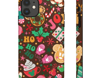 Mickey Holiday Phone Case | Christmas Mickey Impact Resistant Tough Cell Phone Case| Christmas Phone Case for Disney Fan