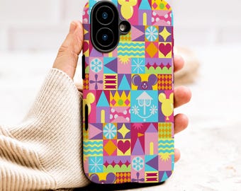 Disneyland Mary Blair Style Tough Phone Case — Whimsical Disney Park Art Design — Retro Mid-Century iPhone / Samsung Protective Cover