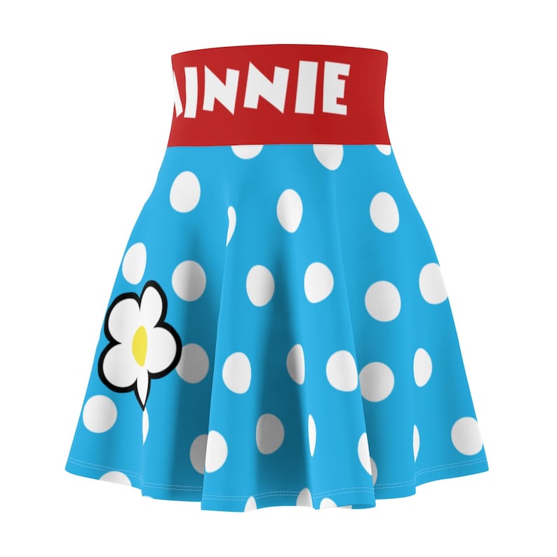 Minnie Mouse Skirt Adult Women, Minnie Skirt Adult, Polka Dot Skirt Women, Skater Skirt Women, Womens Minnie Mouse Dress zdjęcie 1