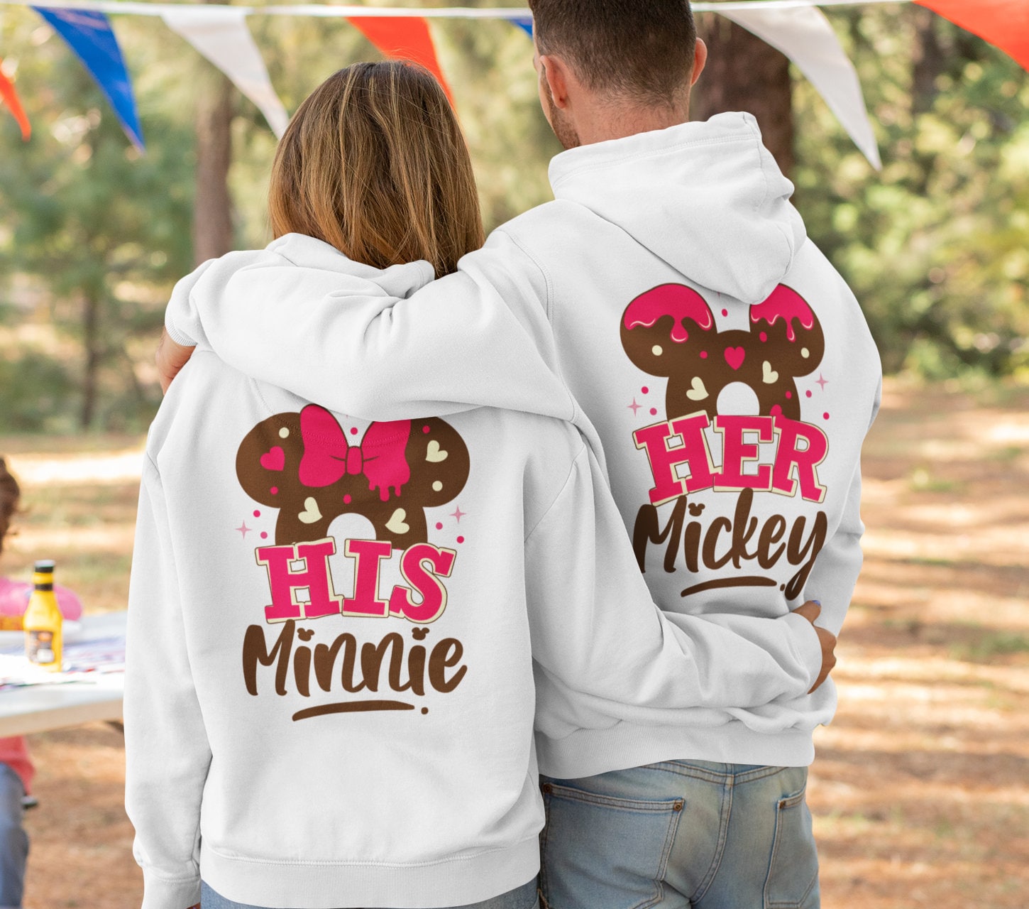 Girl Disney Minnie Mickey Mouse Christmas Valentines Hooded Shirt