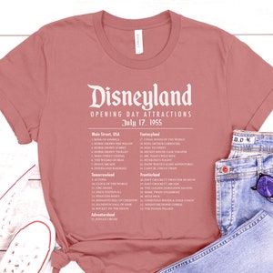 Disneyland Opening Day Attractions Shirt, Disneyland Shirt Men, Disneyland Shirt Women, Unisex, Disneyland Attraction Shirt, Ride Shirt