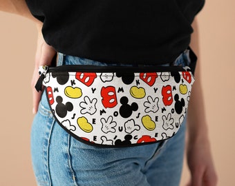 Mickey Inspired Cross body bag, Mickey Parts Disneyland Inspired Fanny Pack, Mickey DisneyWorld Cross Body Bag Fanny Pack
