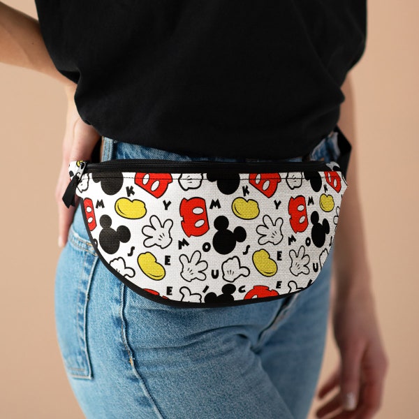 Mickey Inspired Cross body bag, Mickey Parts Disneyland Inspired Fanny Pack, Mickey DisneyWorld Cross Body Bag Fanny Pack