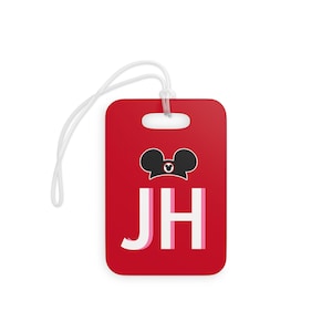 Personalized Disney Luggage Tag, Disneyland Luggage Tag with Custom Name, DisneyWorld Luggage Tag, Gift for Disney Fan, Acrylic Luggage Tag