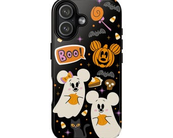 Mouse Ghosts Halloween Tough Phone Case, Cute Spooky iPhone Cover for Disney Fan, Disneyland DisneyWorld  Mobile Case Cover