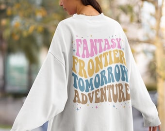 Disneyland is Your Land Unisex Crewneck Sweatshirt | Fantasyland, Tomorrowland, Adventureland, Frontierland Sweatshirt for Disneyland fan