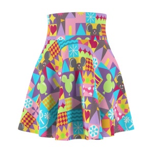 Mickey Popcorn Box Skirt Adult Women, Mickey pattern Skirt Outfit for Adult Disneyland or DisneyWorld fan, Women&#39;s Mickey Mouse Skirt Dress