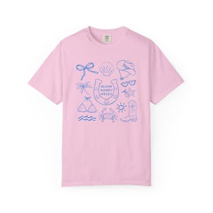 T-shirt cow-girl côtière Hello Aloha, t-shirt graphique cow-girl bord de mer, chemise de plage unisexe, haut d'été décontracté, cadeau pour cow-girl image 7