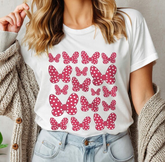 ミニー水玉リボンTシャツ、ディズニーランドディズニーワールド