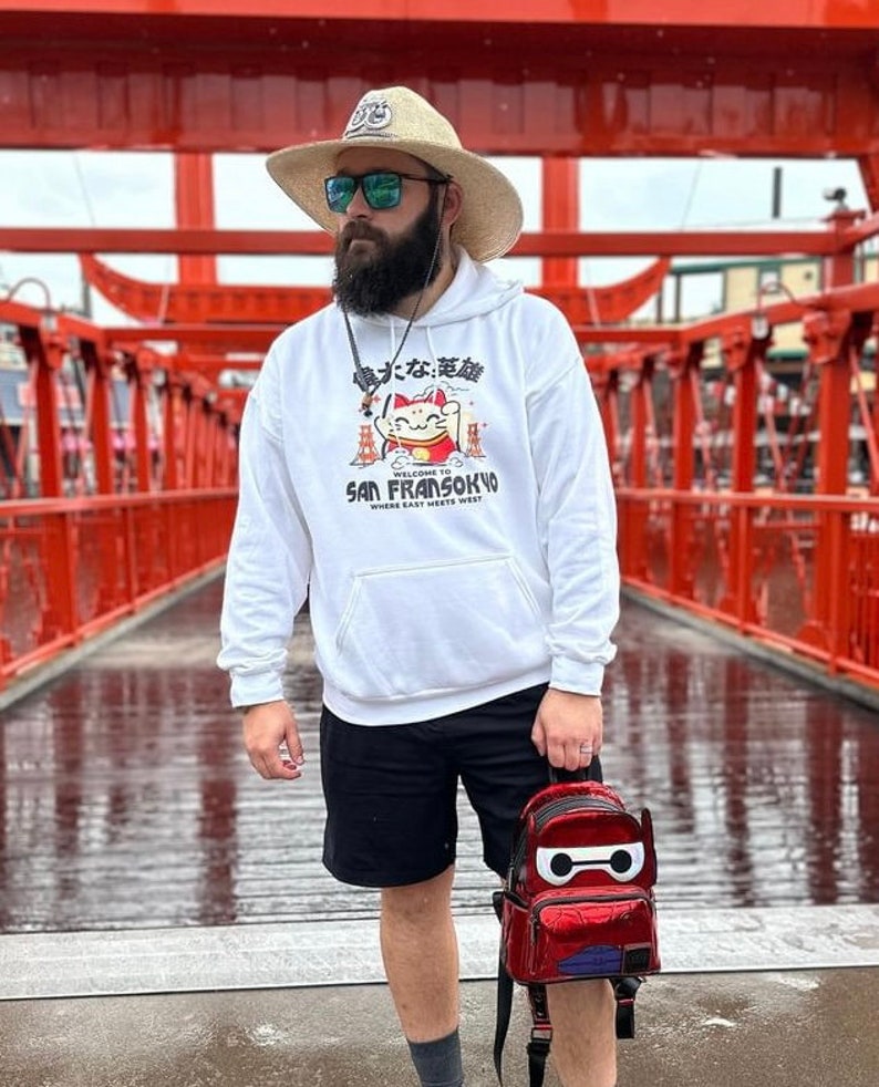 San Fransokyo Unisex Hoodie Sweatshirt for Disneyland California Adventure Vacation, Hoodie for BayMax fan Big Hero 6 image 2