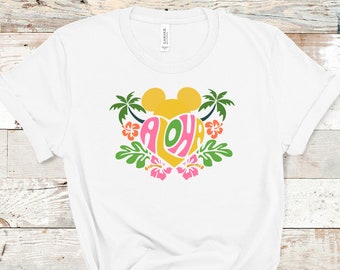 Aloha Mickey Shirt, Aulani Hawaii Shirt Unisex, Tropical Mickey Shirt, Tropical Minnie Shirt, Hawaiian Mickey Shirt,