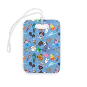 Personalized Disney Luggage Tag, Disneyland Luggage Tag with Custom Name, DisneyWorld Luggage Tag, Gift for Disney Fan, Acrylic Luggage Tag