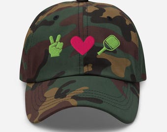 Verstellbare Baseballkappe Perfekt für Pickleball Spieler - Pickleball Lover Hut - Bestickte Baseballkappe - Tolles Geschenk für Pickleball Spieler