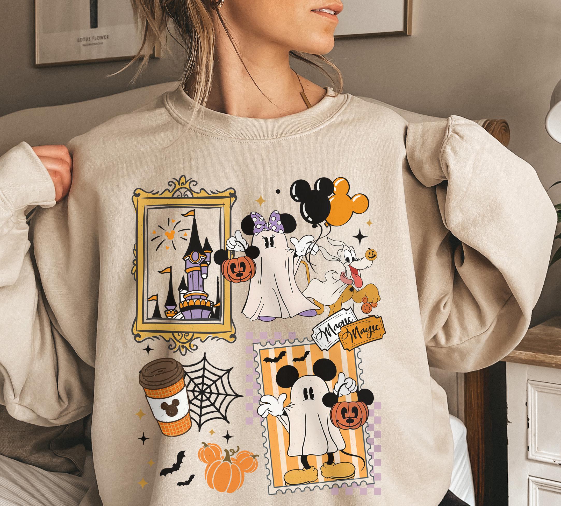 Mickey and Minnie Halloween PNG, Disney Halloween Collage Digital Download, Cute Spooky Season Png for Disneyland Halloween Sublimation