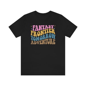 Colorful Lands Shirt for Disneyland or DisneyWorld Fans | T Shirt Fantasyland, Adventureland, Tomorrowland, Frontierland | Disney fan shirt image 5